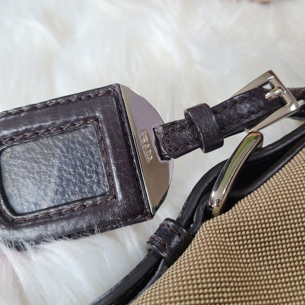 PRADA Luxurious Jacquard Logo Hobo Bag - Picture 7 of 16